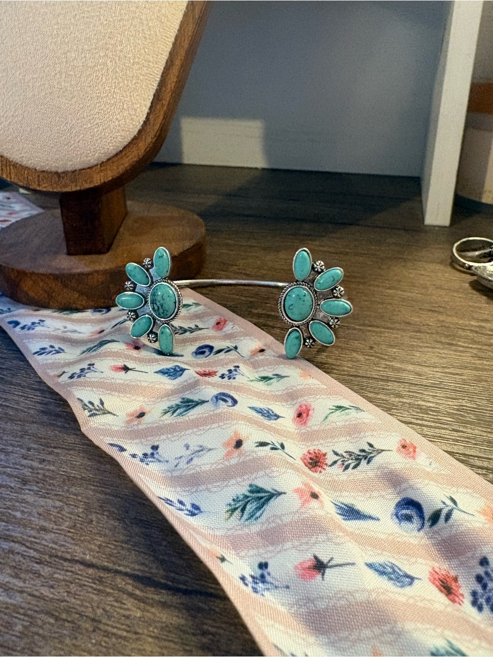 Turquoise Stone Cuff Bracelet